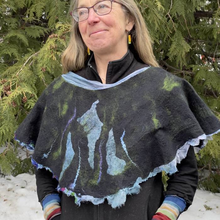Teaser image for Nuno Felted Capelet Pullover